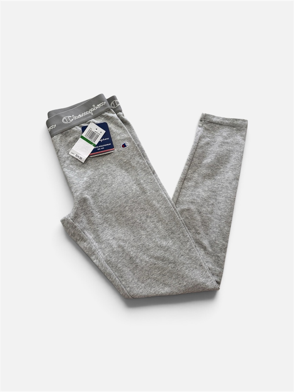 Champion Heather Gray Logo Elastic Waist Leggings